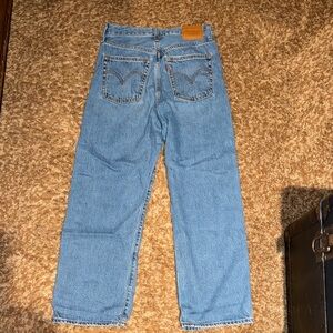 Levi's Ribcage Jeans in Light Blue Denim